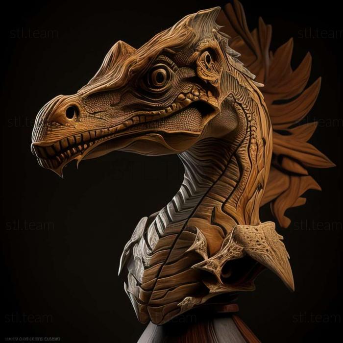 3D модель Дилофозавр (STL)